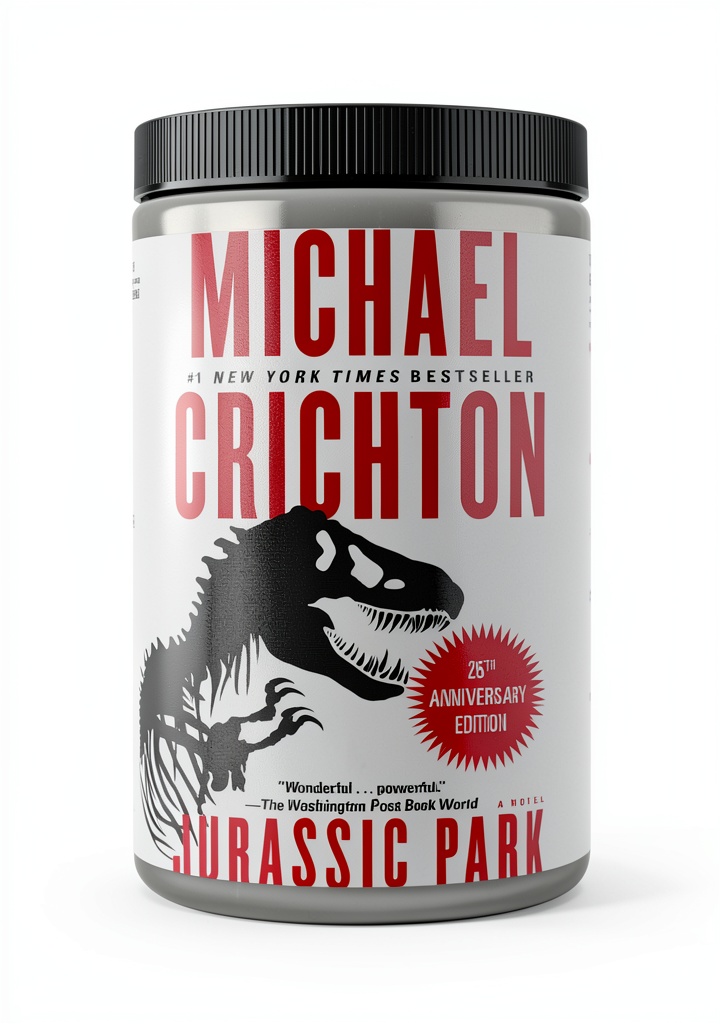 Jurassic Park Kindle eBook cover on a tablet screen
