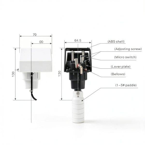 Water Switch HFS-15 Thread Double Throw SPDT 220VAC 15A 1.0Mpa-2
