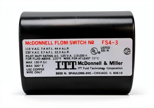 Flow Switch MCDONNELL and MILLER FS4-3 115/230V AC 6x3.5x3.5 in-5