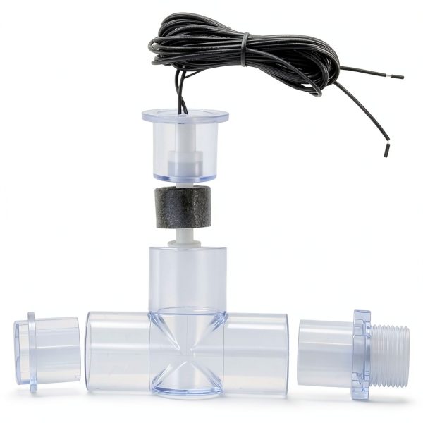 SS1 Condensate Float Switch GZKEFEIS Blue PVC 3/4" Adaptor 6FT Wire-0