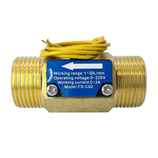 DIGITEN FS-C02 Brass Flow Switch 3/4" BSP Male Thread 1-30L/min 0-220V-0